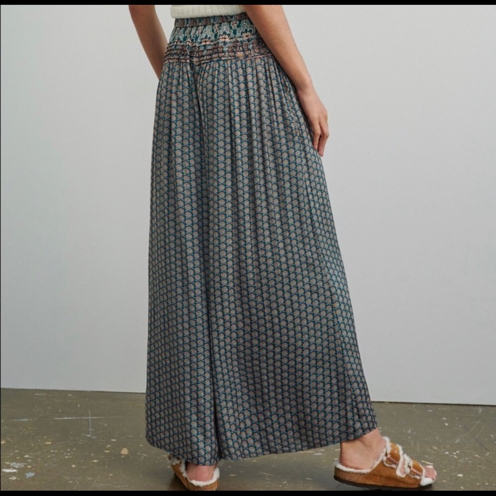 Anthropologie Aria Pleated Lounge Wide Leg Pants Large NWT